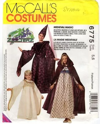 McCall's 6775 Medieval Magic Renaissance Costumes Princess Maid Marion 5 6 FF • $11.60