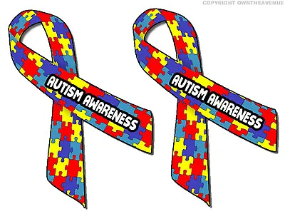 X2 Autism Awareness Puzzle Ribbon Auto Window Bumper Sticker Decal 3  • $4.99