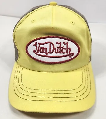 Von Dutch Rare Yellow Clay Meshback Trucker Cap Vintage Von Dutch Snapback Korea • $75