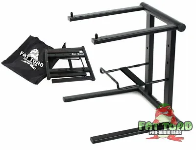 Folding DJ Laptop Stand - Computer Table Top PC Rack Clamp Mount Holder PA Gear • $23.95