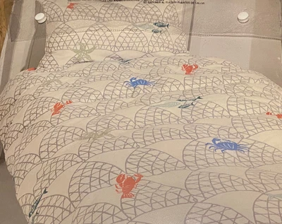 £18.50 • Buy NEW Laura Ashley Kids Salcombe Nautical Beach Sea Crab Single Duvet Set FREE P&P