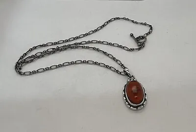 $308.94 • Buy Georg Jensen Pendant Sterling Silver Pendant Of The Year 2001 With Amber. Rare