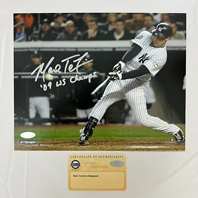 Mark Teixeira Signed New York Yankees 8x10 Photo AUTO WS Champ Inscribed Steiner • $129.99