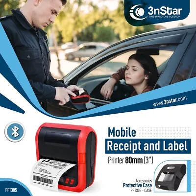 3nStar 80mm (3 ) Mobile Receipt And Label Printer Bluetooth (PPT305BT) Android • $151.05