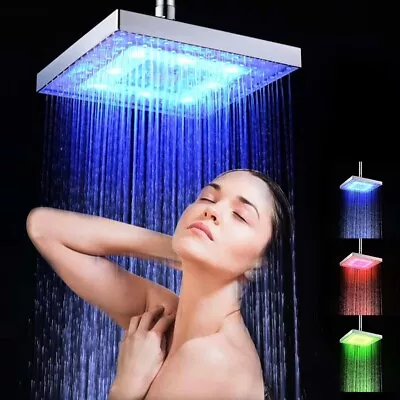 LED Shower Head Automatically Color-Changing Temperature Sensor Showerhead • $21.99