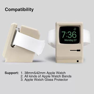 $14.99 • Buy Silicone Charging Dock Stand Holder Cradle Station Mac For Apple Watch IWatch