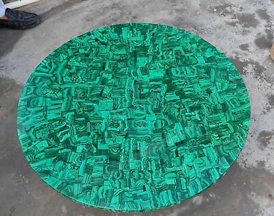 Malachite Round Coffee Table Tops Console Bar Table Kitchen Slab Desk Decors • $490.71