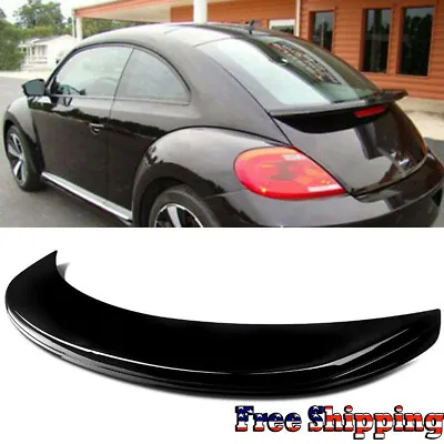 Glossy Black Rear Trunk Spoiler Wing Gloss Black For Volkswagen VW Beetle 12-19 • $78.59