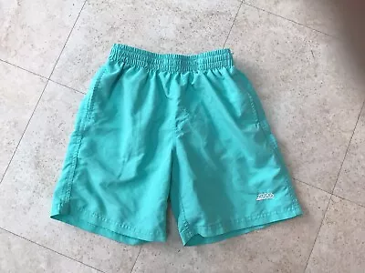 Zoggs Swim Shorts Small Blue Vgc Elastic Waist • £4