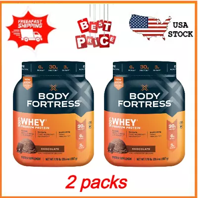 Body Fortress 100% Whey Premium Protein Powder Chocolate 1.78lbs • $35.96