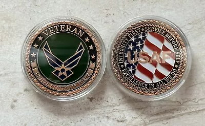 US Military USAF Air Force Veteran Airman Retirement Retired Challenge Coin Gift • $13.99