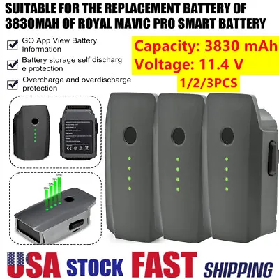 $109.18 • Buy 1/2/3PCS 11.4V 3830mAh Intelligent LiPo Battery For DJI Mavic Pro Platinum Drone