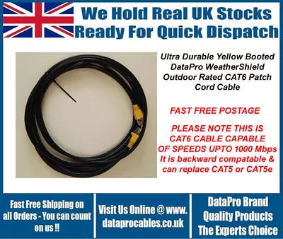 £7.95 • Buy DataPro WeatherShield CAT6 External Outdoor Network Ethernet Patch Cable Sky LOT