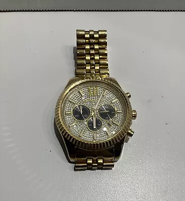 Michael Kors MK8494 Oversized Lexington Gold-Tone Men's Watch 44mm Case • $75