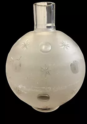 Vintage Clear Glass Globe Moon & Stars Lamp Shade 9.5” Tall • $89.99