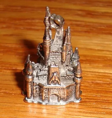 Vintage Walt Disney Productions Cinderella's Castle Sterling Silver 3D Charm • $18.50