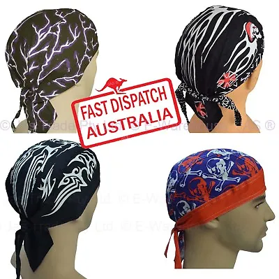 Cotton Du-rag Bandana Biker Helmet Liner Hat Head Wrap Cover Headwrap Durag • $8.90