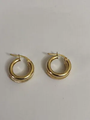 18 Carat Gold Hoop Earrings • £200