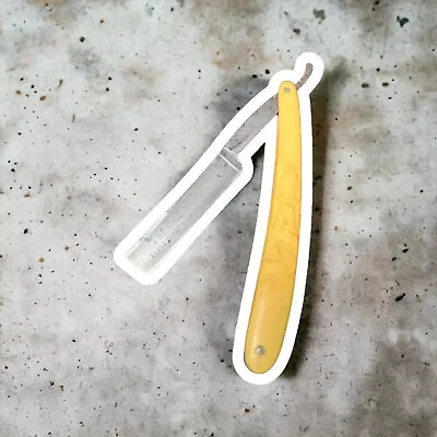 W. H. Morley & Sons Straight Razor  The Celebrated  Shaving Barber Yellow • $26.29