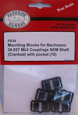 Peco Parkside PA34 10 X Mounting Blocks For NEM Couplings 00 Gauge Plastic Kit 2 • £6.54