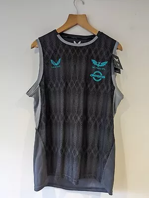 New Mens Castore Scarlets Rugby Grey Training Match Pro Vest Size Medium • £8.50