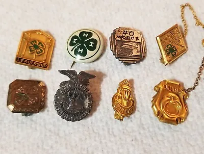 Vintage Lot Of 10 4-H Club Pins • $48