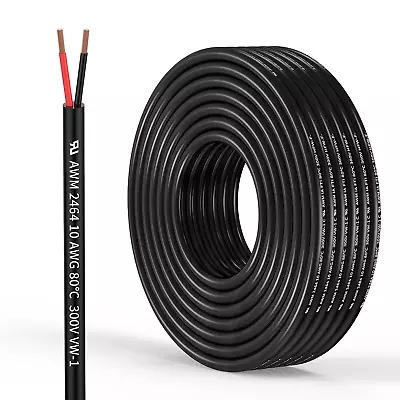 10 Gauge 2 Conductor Electrical Wire 10 AWG Wire Stranded PVC Cord Oxygen-Free C • $38.74