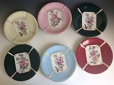 6pc Antique T&V Tressemanes Vogt Limoges Hand Painted Embossed Porcelain Plates • $108