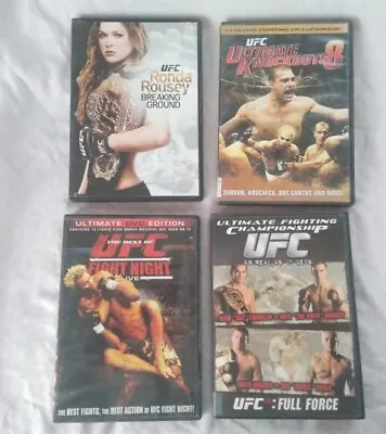 Lot Of 4 UFC DVDs Ultimate Knockouts 8 Ronda Rousey Best Of Fight Night FullForc • $18.95