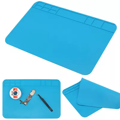 £4.99 • Buy Silicone Pad Desk Work Mat Phone Repair 30*20CM Heat Insulation Soldering Iron