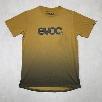 EVOC Dry T Shirt Mens Medium Mustard Yellow Mountain Bike Snowboard • $23.79