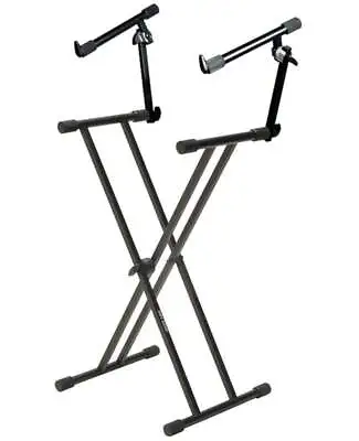 Quik Lok T-22 Double-Braced 2-Tier Keyboard Stand • $129.99