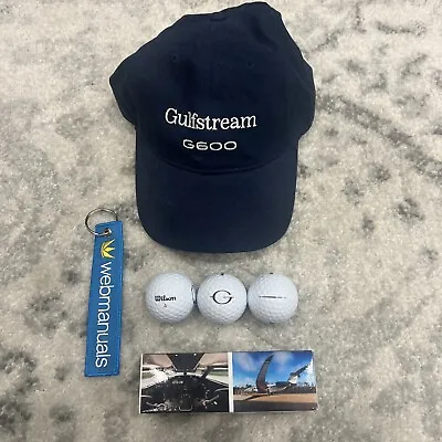 Gulfstream G600 Adjustable Hat With 3 Wilson Golfballs Plus Webmanuals Keychain • $29.99
