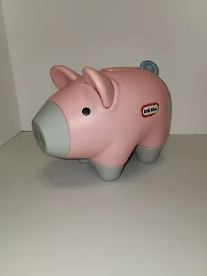 Vintage Little Tikes Pink Piggy Bank Coin Bank Pig Curly Tail  • $32