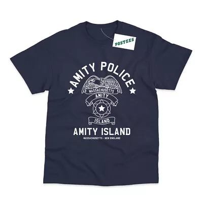 Amity Island Police Inspired By Jaws Movie Printed T-Shirt • £9.95