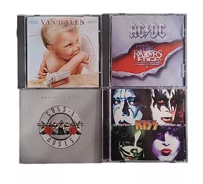 CD Lot- Van Halen 1984 - Best Of KISS- Guns N Roses Hits - AC/DC The Razors Edge • $14