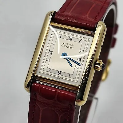 CARTIER Must De Cartier Tank Vermeil Watch 3 66001 VG+ • $1519.95