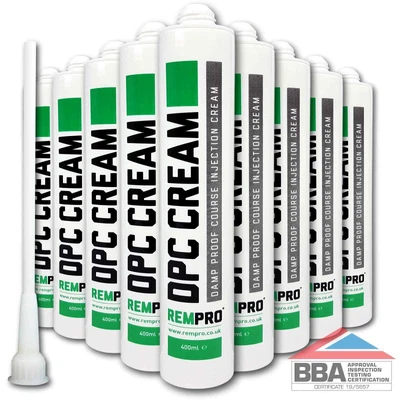 £65.99 • Buy Rempro 9 X BBA Damp Proofing Course Cream - DPC Wall Injection Treatment Control