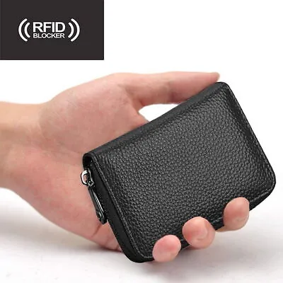 £8.99 • Buy RFID Blocking Mini Leather 22 Card Wallet Business Case Purse Credit Card Holder