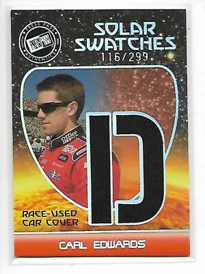 $4.99 • Buy Carl Edwards 2009 Press Pass Eclipse Solar Swatches Race-used Car Cover 116/299