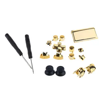 $16.25 • Buy Chrome Gold Full Knob Custom Mod Kit For PS4 Controller + Tools