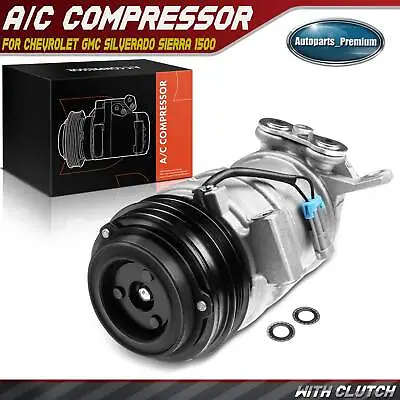 A/C AC Compressor With Clutch For Chevrolet Silverado Tahoe GMC Sierra 1500 2500 • $120.99