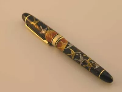£90.37 • Buy Japanese Makie Fountain Pen Lacquer Sunrising & Crane Nib/M 138mm