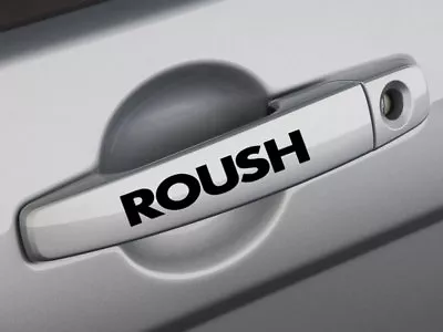 2 PCs ROUSH Racing Door Handle Decal Sticker Emblem Logo Black For Ford Mustang • $9.45