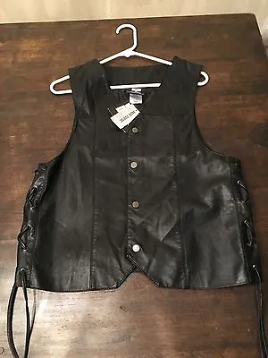 The Walking Dead AMC Vest Black PU Leather Daryl Nixon Angel Wings Mens Small • $99.99