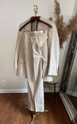 VTG Unbranded Suit Men 42R/38W X 30 Inseam Custom Tailored USA • $55