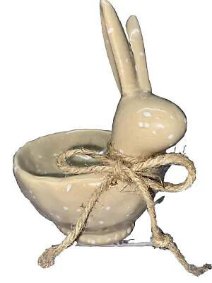MUD PIE Hop To It Easter Bunny Rabbit Candy Dish Bowl 5  • $15
