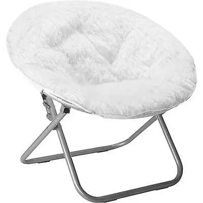 Oversized Moon Saucer Chair Seat Stool Soft Folding Home Living Room Sofa White • $36.68