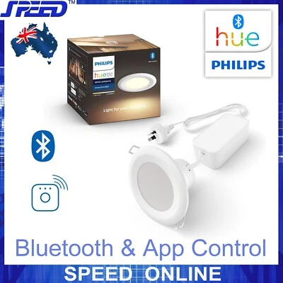 $79.95 • Buy PHILIPS Hue White Ambiance 90 Mm 7W Garnea Downlight LED Bluetooth & App Control