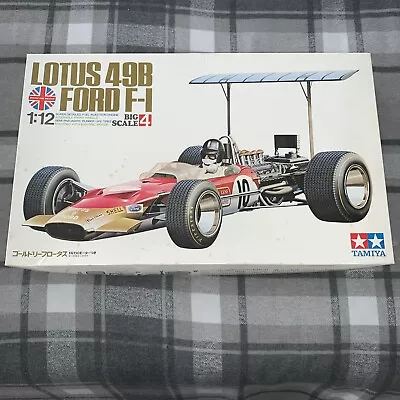 081-Vintage 1970s First Issue Tamiya 1/12 Scale Lotus 49B With Motorised Kit • £40